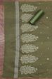 Mehendi Cotton Printed Embroidered Unstitched Suit Set image number 3