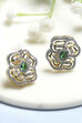 Green Gold Brass Hoops image number 0