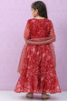 Red Art Silk Lehenga Set image number 4