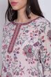 Blue Art Silk Straight Printed Kurti image number 1