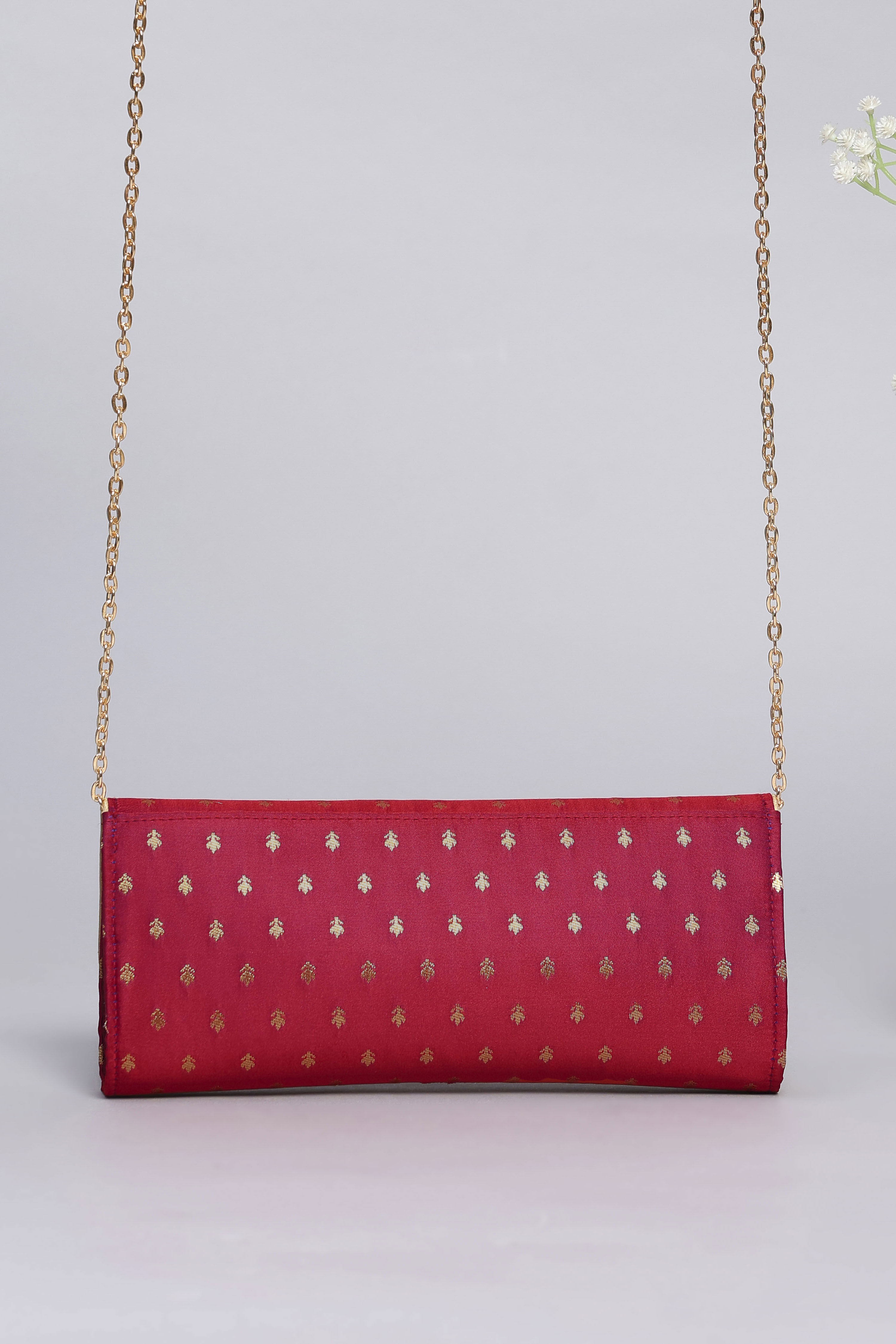 Dark Red Polycotton Handbag image number 5