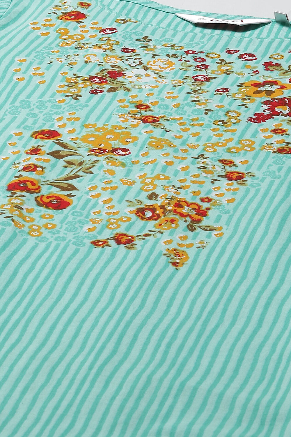 Yellow Cotton Straight Kurta Palazzo Suit Set image number 1