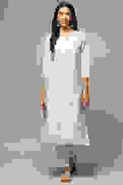 Blue Viscose Straight Printed Kurta image number 0