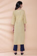 Blue Cotton Straight Printed Kurta image number 5
