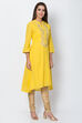 Blue Cotton And Viscose A-Line Solid Kurta image number 4