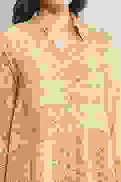 Yellow LIVA Printed Top image number 1