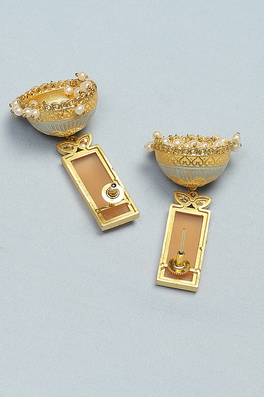 Peach Brass Earrings image number 2