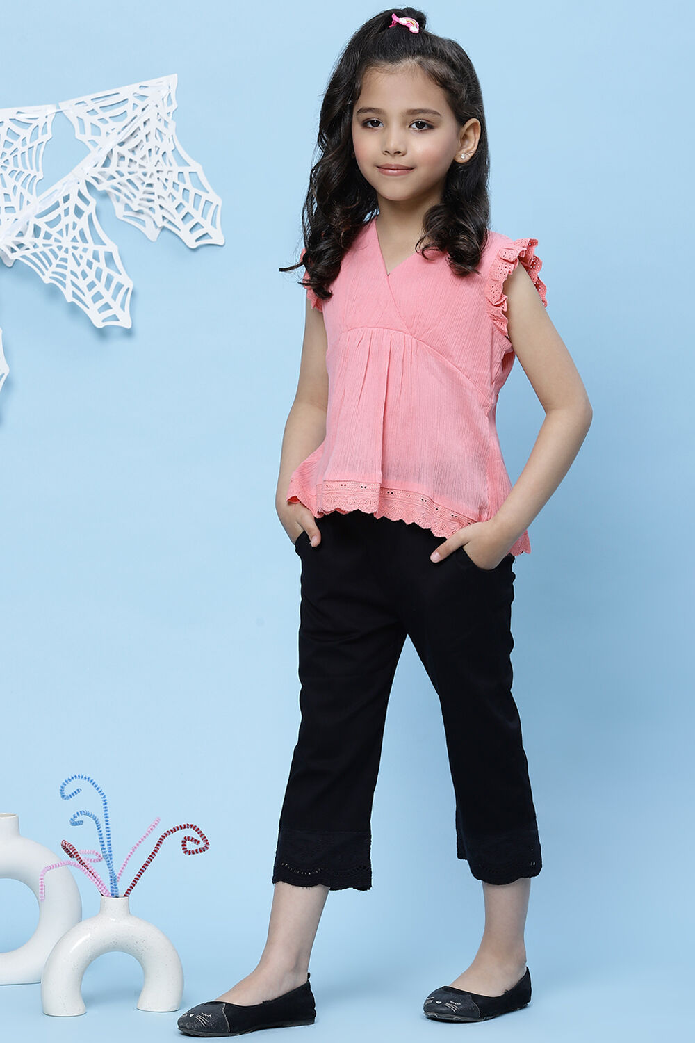 Pink Cotton A-Line Top image number 5