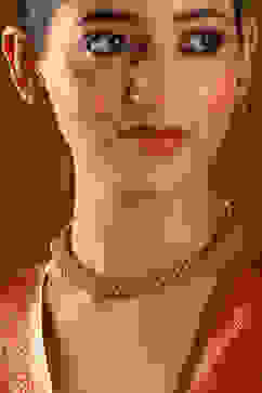 Gold Brass Necklace Set image number 1