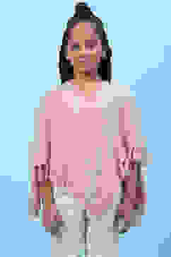 Pink Nylon Yarndyed Top image number 6