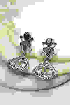 Navy Brass Drop & Danglers image number 0