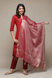 Plum Cotton Blend Dupatta image number 0