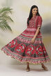 Cherry Flared Art Silk Printed Dress image number 0