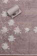 Grey Tissue Hand Embroidered Unstitched Suit Set image number 3