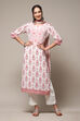 Peach Silk Blend Digital Print Unstitched Suit Set image number 8
