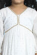 White Cotton Solid Anarkali Suit Set image number 1