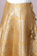Sage Green Metallic Cotton Lehenga Set image number 3