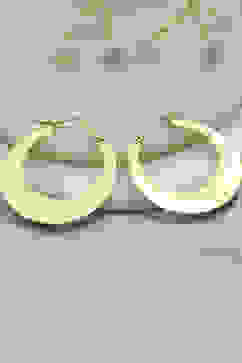 Blue Brass Hoops image number 2