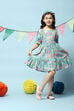 Multicolored Cotton Tiered Dress image number 0