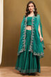 Fuchsia Silk Chanderi Festive Lightweight Flared Lehenga Set image number 7