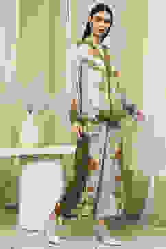 Green Floral Printed Co-ord Set image number 5