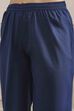Blue Cotton Straight Dyed Suit Set image number 2