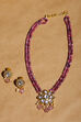 Pink Kundan Necklace Set image number 2