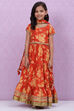 Orange Cotton Lehenga Set image number 0