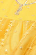 Yellow Nylon Gathered Embroidery Kurta Palazzo Suit Set