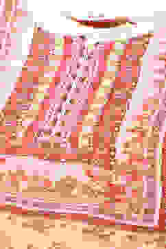 Off White Polyester Straight Printed Kurta Garara Suit Set image number 1