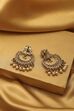 Pearl Gold Plated Brass Chaandbali Earrings image number 2
