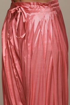 Power Pink Cotton Blend Straight Kurta Salwar Suit Set image number 2