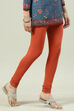 Camel Cotton Blend Solid Churidar image number 2