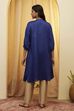Royal Blue Yandyed Straight Kurta image number 4