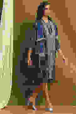 Blue Rayon Straight Set image number 4