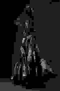 Rohit Bal Navy Cotton Silk Anarkali Printed Suit Set image number 0