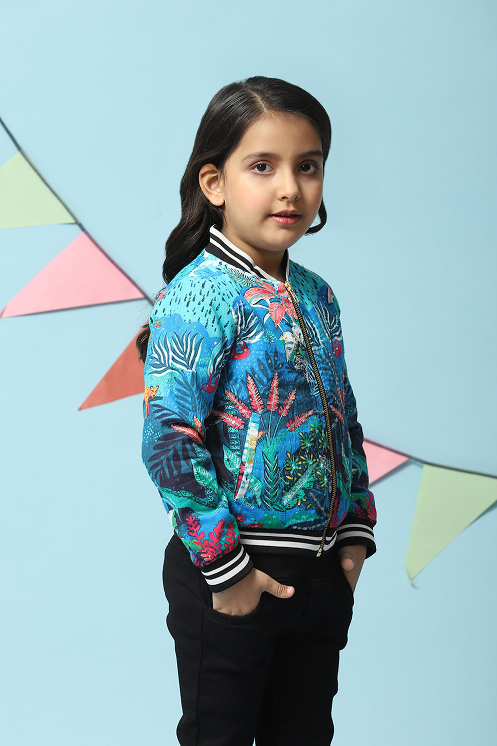 Blue Cotton Jacket image number 3