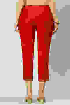 Red Art Silk Cotton Narrow Pants image number 4