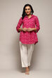 Fuchsia Ikat Straight Yarndyed Shirt