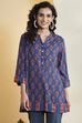 Indigo Viscose Rayon Straight Kurta image number 7