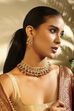 Gold-Plated Brass Traditional Necklace Set image number 0