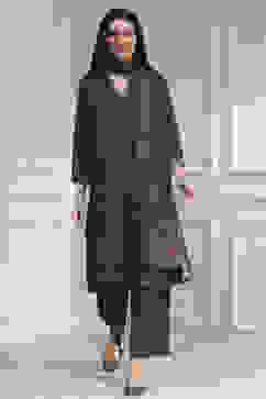 Blue Printed Straight Suit Set image number 0