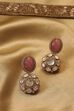 Light Pink Brass Kundan Drop & Danglers image number 0