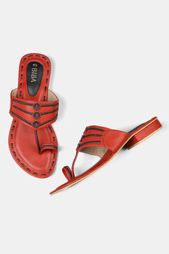 Maroon Formal Kolhapur Slipper image number 2