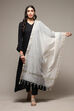 Off White Art Silk Yarndyed Dupatta image number 2