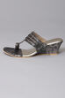 Black Snake Print Wedges image number 3
