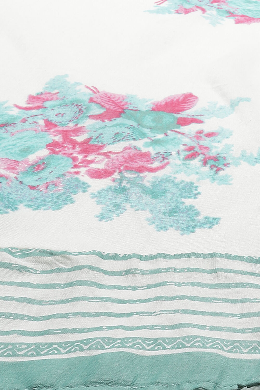 Turquoise Cotton Anarkali Kurta Palazzo Suit Set image number 4