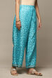 Blue LIVA Relaxed Palazzo image number 4