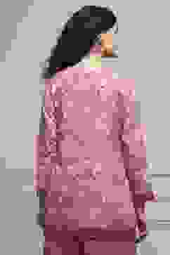 Pink Art Silk Printed Straight Short Kurta image number 3