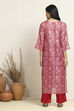 Pink Cotton Kota Floral Printed Unstitched Suit Set image number 5